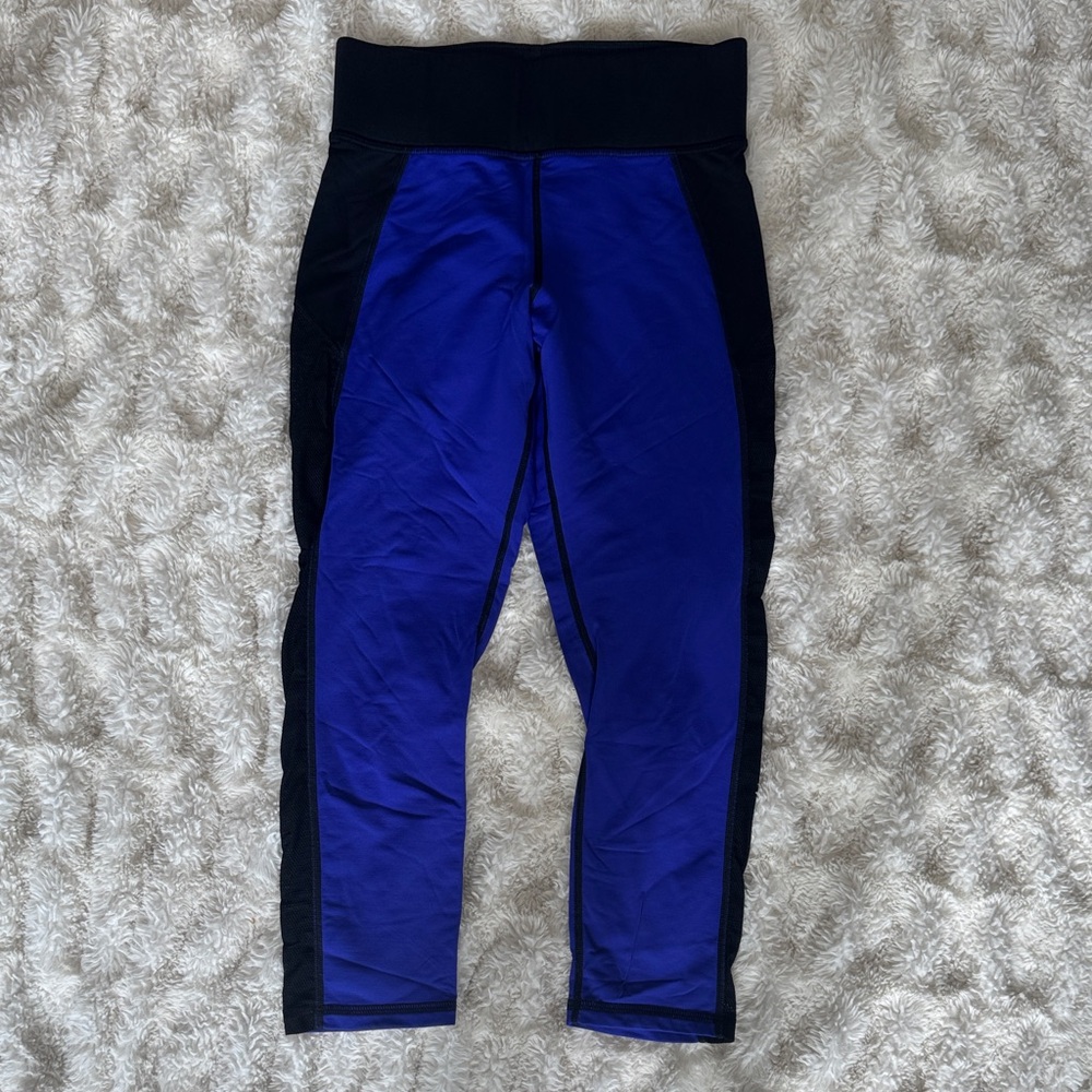 MICHI Kids Royal Blue and Black Panel Leggings